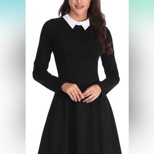 Wednesday Adams costume, will include. Striped Tights (one size) up to 175 lbs